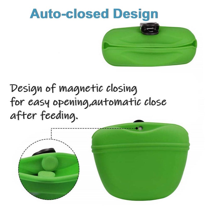 RoyalCare Silicone Dog Treat Pouch-Small Training Bag-Portable Dog Treat Bag for Leash with Magnetic Closure and Waist Clip[US Design Patent] - Image 5